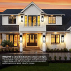 2-Pack Upgraded Motion Sensor Outdoor Wall Lights, 18” Large Dusk to Dawn Porch Lights Outdoor Wall Sconce Lantern, 3 Lighting Modes Exterior Lighting Fixtures, Black Outside Lights for House Garage