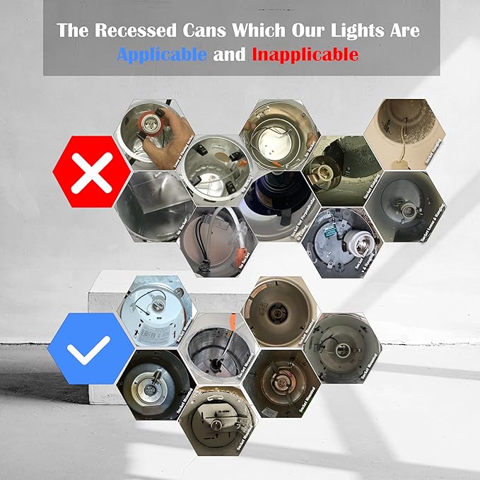 Jolux 24-Pack 5/6" Retrofit LED Recessed Lighting,12W=60W,5000K Daylight,800 Lumens,Dimmable Can Lights,Damp Rated,Simple Installation Adjustable Retrofit Downlight,ETL,E26 Base,Bevel Trim