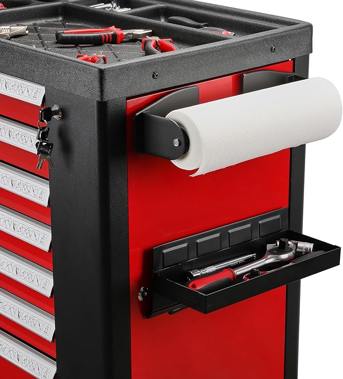 Mayouko Magnetic Toolbox Shelf, Tray and Holder, 4-Piece Magnetic Toolbox Tray Set Tool Box Cabinet Side Shelf Storage, Workshop