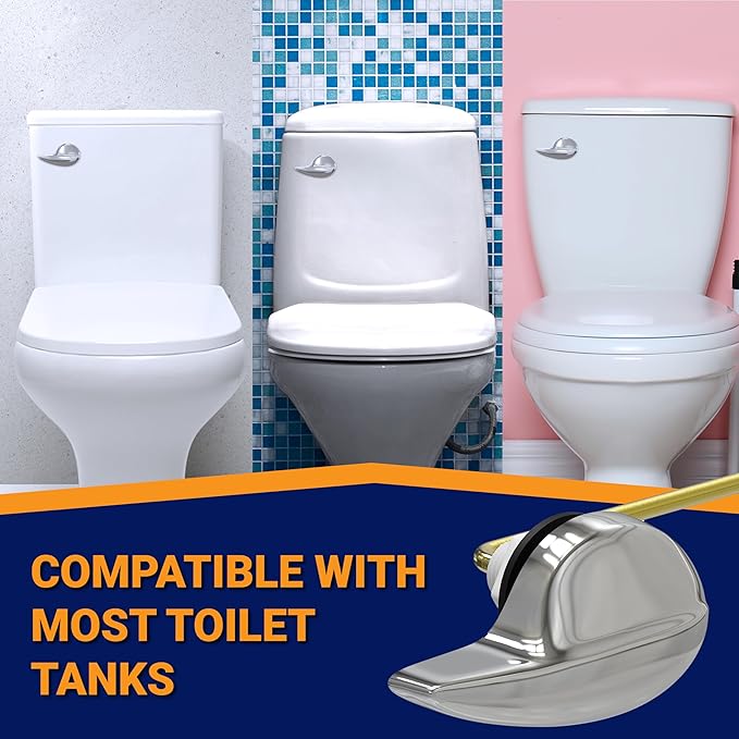 Toilet Handle Replacement (Chrome Polished, Front Mount)