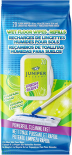 Wet Floor Wipes, Multi Surface Floor Cleaner Wet Mop Pads Fit Swiffer Sweeper Mop, Fresh Scent & Plant-Based Textured Cloth Trap Absorb Dirt, 20 Count (Pack of 1)