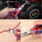 WORKPRO Premium 6” Needle Nose Pliers, Paper Clamp Precision, Heavy-Duty CRV Steel, Soft Grip with Wire Cutter, Long Nose Cutting Pliers