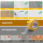 Heavy Duty Double Sided Mounting Tape, 1.8inx33FT, Clear Mesh Grip, Extra Strong Adhesive for Carpets, Wall Mounting, Picture Hanging and DIY Projects,Hand Tearable,Weatherproof