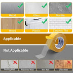 Heavy Duty Double Sided Mounting Tape, 2.4inx33FT, Clear Mesh Grip, Extra Strong Adhesive for Carpets, Wall Mounting, Picture Hanging and DIY Projects,Hand Tearable,Weatherproof