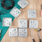 12 Pcs Electrical Box Junction Box Galvanized Steel Metal Electrical Boxes, 1/2'' and 3/4'' Knockouts, Drawn Construction, Silver (4 x 4 Inch,Square)