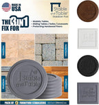 Stable the Table-6 Pack-Grey Round, Furniture Leveler & Riser, Anti-Slip Sofa Gripper for Hardwood Floors, Floor Protector, Stacking Furniture Pad, Bed, Desk, Couch & Table Stabilizer, Made in USA