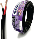 NATIONAL Wire & Cable – 12 AWG 2-Conductor Premium Copper Wire, 25 ft, Stranded | Made in USA, Heavy-Duty Flexible Jacket | Automotive, Solar, Home, RV, Indoor and Outdoor Use