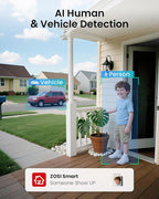 ZOSI H.265+ Full 1080p Home Security Camera System with AI Human Vehicle Detection, 8 Channel 5MP-Lite CCTV DVR (No HDD), 4 x 1080p Weatherproof Surveillance Camera Outdoor Indoor, 80ft Night Vision