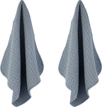 POLYTE Ultra Premium Microfiber Kitchen Dish Cloth Waffle Weave, 8 Pack (12x12 in, Gray)