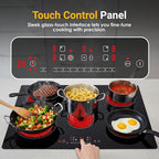 K&H 5 Burner 30 Inch Built-in Electric Stove Top Radiant Ceramic Cooktop Touch Control 240V 8600W CE30-8608
