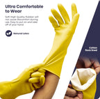 FMP Brands 3/6/12/60 Pairs Cleaning Gloves, Waterproof Rubber Gloves for Washing Dishes, Non-Slip Latex Dishwashing Gloves