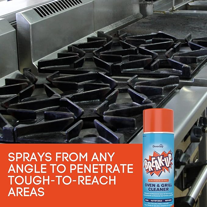 Diversey BREAK-UP CBD991206 Oven and Grill Cleaner, 19oz Aerosol, 6/Carton