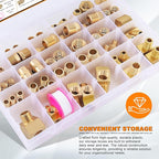 68PCS Brass Pipe Fitting & Adapters Assortment Kit, NPT Adapter, Hex Nipple,Hex Coupling, Hex Head Plug, Busing,Reducer Coupling, 45 Degree & 90 Degree Street Elbow, Male Run Tee