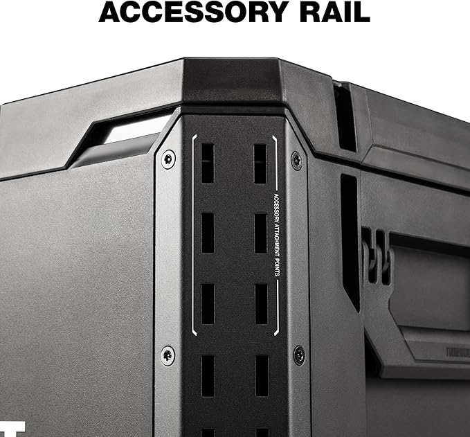 ToughBuilt StackTech XL 3 Drawer Tool Box, Heavy-Duty Portable Tools Chest, 50 lb Capacity - Stackable Toolbox Storage Organizer with 22 Dividers, Auto-Latching Drawers and Accessory Rails