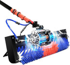 Powered Water Fed Pole Kit 24 FT - Outdoor Solar Panel Cleaner Window Glass Solar Panel Cleaning System, PV Panel Washing Brush,with Lithium Battery