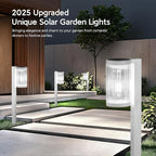 Solar Pathway Lights Outdoor, 2 Pack Upgraded Outdoor Solar Lights for Outside Super Bright Up to 12Hrs, IP65 Waterproof Solar Garden Lights for Yard Landscape Path Walkway Decor(Cool White)