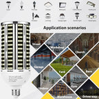 120W 2 pack LED Corn Light Bulb(1200W Equivalent ) ,Commercial Grade DayLight 5000K E26/E39 15900LM Medium Mogul Base LED Lamp,Large Area Lights For Outdoor Indoor Garage Warehouse Factory Bay Light