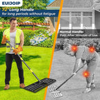 Extra Wide 30" Leveling Rake for Lawn Care - 60in Extendable Stainless Steel Handle with Ergonomic Grip | Professional Grass Leveling Tool for Golf Courses, Soccer Fields, Backyard Turf Maintenance