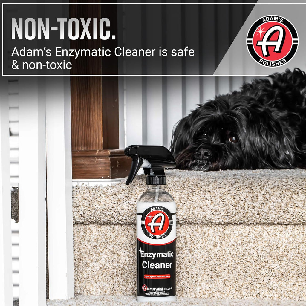 Adam's Polishes Enzymatic Cleaner 16oz - Eliminate Stains & Odors From Extreme Bio-Based Messes - Water-Based, Non-Toxic All Purpose Interior Cleaner - Safe On All Surfaces In Your Home or Vehicle