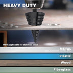 HSS 1/4-1-1/8 Inch High Speed Steel Step Drill bits, Doubles Flutes Unbit for Hole Drilling in Iron, Copper, Aluminum, Wood, Plastic