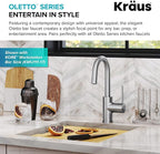 KRAUS Spot Free Oletto Single Handle Kitchen Bar Faucet in All-Brite Stainless Steel Finish, KPF-2600SFS (Pack of 1)