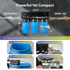 iSpring Ultimate Protection Whole House Water Filter System, Reduces Heavy Metals, Scale, Chlorine, Chloramine, Hydrogen Sulfide, 3-Stage Filtration, 1" Inlet/Outlet, Model: WGB31B-KDS