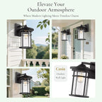 Outdoor Wall Lights, Anti-Rust Outdoor Wall Sconces, Traditional Exterior Lantern, Outside Mounted Lights, Exterior Lighting Fixture for Patio, Porch, Garden,Balcony (Black, 14.17" H)