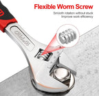 WISEUP Professional Adjustable Wrench 8 inch 10 inch 12 Inch Cr-V Forged Industrial Grade Hand Tools Wrench Set With Anti-Slip Grip Small Adjustable Wrench