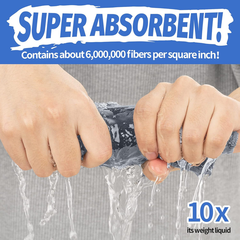 HOMERHYME Microfiber Cleaning Cloth, Premium 8 Pack Cleaning Towels, Lint-Free Streak-Free Ultra Absorbent, 300GSM Reusable Microfiber Towel for Cars Shop Garage Home Kitchen, 12.6" x 12.6" Grey