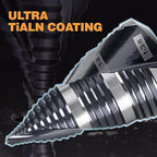 Heavy Duty M35 HSS 1/4 to 1-3/8 Inch Step Drill Bit with Double Flutes, Large High Speed Steel Step Bit for Stainless Steel, Metal, Wood