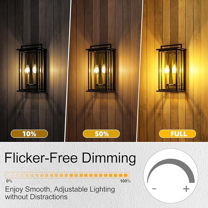 LED Candelabra Light Bulbs 40 watt Equivalent, Dimmable E12 LED Bulb, 2700K Soft White B10 Candle Bulb, Chandelier Light Bulbs, 90+CRI, 400LM, Cear Glass, 6 Pack