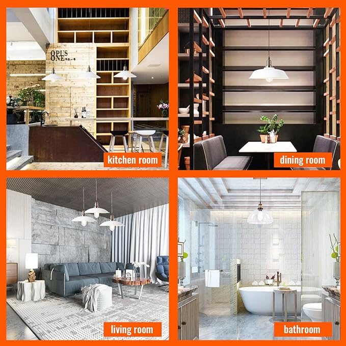 OMED Fishbone Filament LED Edison Bulbs, 60 Watt Equivalent ST64 E26 Dimmable Vintage Light Bulbs, 600Lumen 4000K Daylight White Spiral Old Fashioned Light Bulbs for Dining Room and Island Kitchen