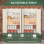 Greenvelly Metal Garage Storage Cabinet with Locking Doors, 72" Grey Lockable Storage Cabinet with Adjustable Shelves, Steel Tool Cabinets,Metal File Cabinet for Home Office, Garage (36" W x 18" D)