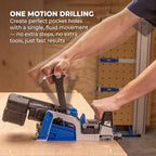 Kreg Rebel 20V Ionic Drive Pocket-Hole Joiner Kit - With 20V Blue Ion Charger & 2Ah Battery Pack - Precision Joinery Tool for Woodworking & Carpentry - Accessible Woodworking Tools - KPTBRB100A