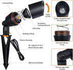 VISTA 4 Pack Cast Aluminum Landscape Spotlights, Low Voltage Landscape Lighting Spot Lights Outdoor with 4.5W MR16 LED Bulb for Yard, Garden, Lawn, Tree