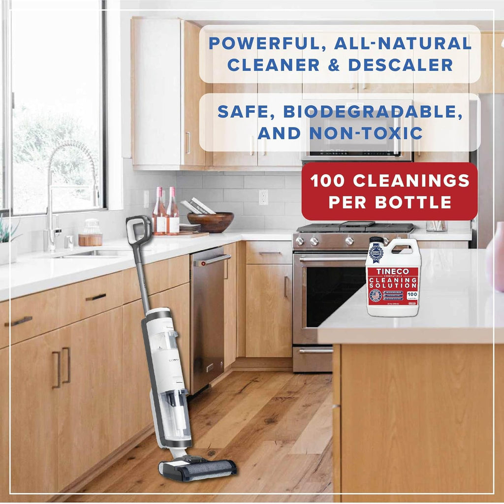 Floor Cleaner Compatible with Tineco - 100 CLEANINGS - 32oz Floor Cleaning Solution for Tineco - Universal Wood Floor Cleaner - Safe, All-Natural - For iFloor3, S7 Pro, S3, S5, S6 (No Steam Models)