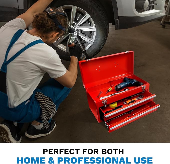 Mini Toolbox, Tool Box Organizer with Steel, Cantilever for Workshop, Garage, Warehouse