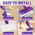 60Pack Mopping Pad Refill for swiffer Wetjet Mop Compatible with swiffer Wet Pads Refill Replacement for swiffer Wet Jet Pads Disposable Multi Surface Floor Mop Pads, Thickness & Absorbent
