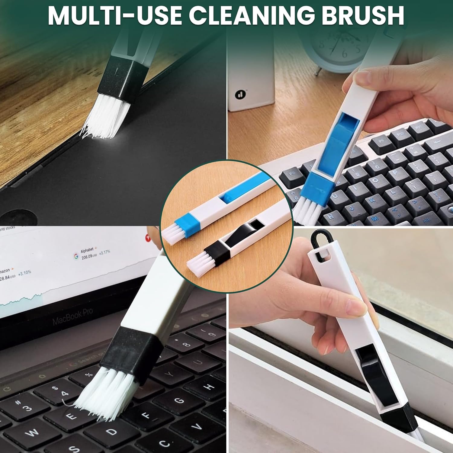 14 Pcs Crevice Cleaning Brush Set – Hard Bristle Cleaning Tools for Grout, Tile Floors, Gaps & Narrow Spaces – Multi-Purpose Grout Scrub Brush for Cleaning Bathroom, Shower, Window Tracks, Kitchen