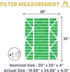 MervKing 20x25x4 Air Filter Actual Size: 19.88" x 24.88" x 4.31" MERV 13 MPR 1500-1900 | MADE IN USA | 2-Pack | Pleated HVAC AC Furnace Replacement