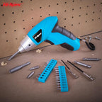Hi-Spec 27pc 3.6V Blue USB Small Power Electric Screwdriver Set. Cordless & Rechargeable with Driver Bit Set