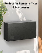 Uniclife Wall Mount Mailbox for Outside, Large Metal Mail Box for Home, Heavy Duty Modern Post Box Letters Drop Box for Outdoor Office (No Lock)
