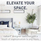 Legrand radiant TM874ICC6 15 Amp Rocker Wall Switch, 4-Way Decorator Light Switches, Ivory (1 Count)