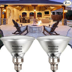PAR38 Flood Light Bulbs - 2 Pack 80W PAR38 Halogen Bulb 120V Warm White 2800K, PAR 38 Bulb Dimmable E26 Base for Indoor and Outdoor, Long Lasting 950LM PAR 38 Halogen Flood Light