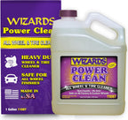 Wizards Power Clean Wheel and Tire Cleaner - Non Caustic and No Acid Biodegradable Interior Cleaning Supplies - Safe on All Kinds of Wheels - Dissolves Grease, Brake Dust and Road Grime - 1 Gallon