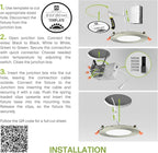ASD 6 Pack LED Recessed Lighting 6 Inch 12W, 5 CCT 2700K-5000K CRI90+, IC Rated Ultra Thin Dimmable Ceiling Lights with J Box, Canless Wafer Downlight, Round Slim Panel Light, Energy Star ETL, Nickel