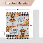 Fall Highland Cow Pumpkin Mailbox Cover Magnetic Standard Size 21x18 Inch Autumn Decorative Post Letter Box Wrap Decor Garden Yard Decoration