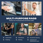 Angel-in-Armor White T-Shirt Rags – 5lb Box of Recycled Cotton Knit Shop Rags – Low Lint Cleaning Cloths for Mechanics, Oil Changes, Industrial and Commercial Use