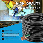10ft 6/3 6 AWG Portable Power Cable (3 Conductor) - SOOW 600V 6 Gauge Electric Wire for Motor Leads, Portable Lights, Battery Chargers and Machinery - 3 Conductor - 10 Feet Electrical Cord