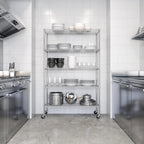 Seville Classics UltraDurable Heavy Duty NSF Solid Steel Wire Rack Storage Unit Organizer for Garage, Warehouse, Office, Restaurant, Classroom, Kitchen, 5-Tier Shelving, 48" W x 18" D